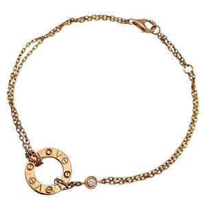 CARTIER 18k Gold Love Charm Bracelet